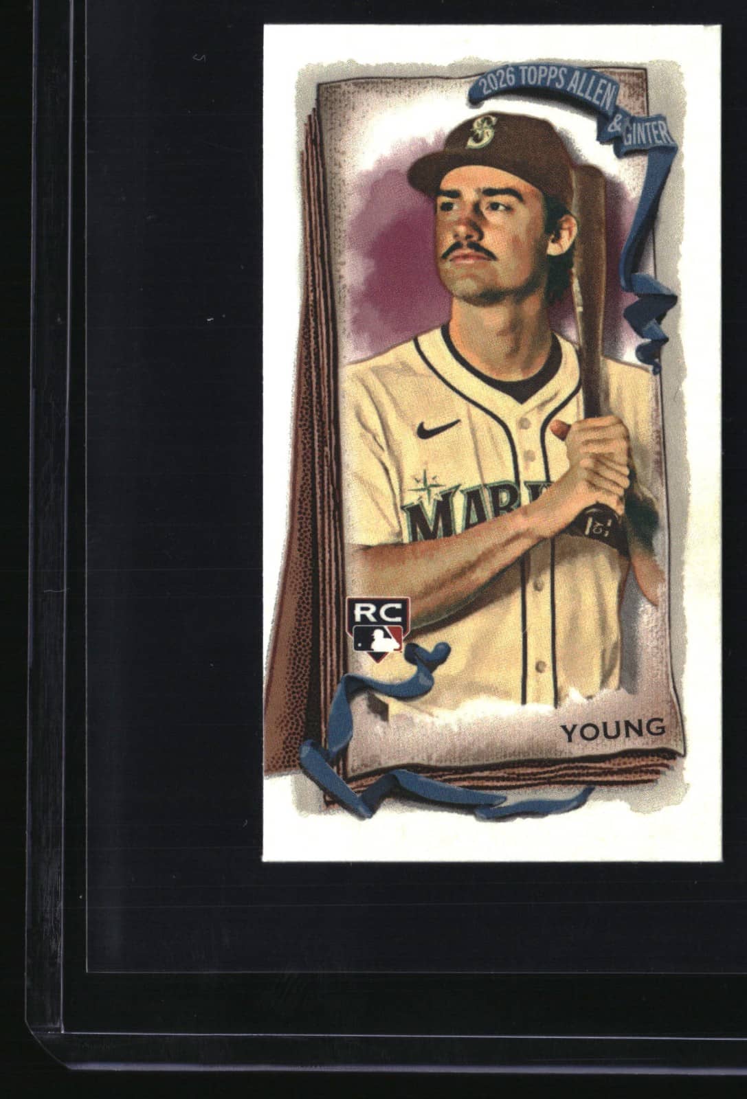 Cole Young 2026 Topps Allen & Ginter #284 Mini RC Mariners Baseball Card, photo 1