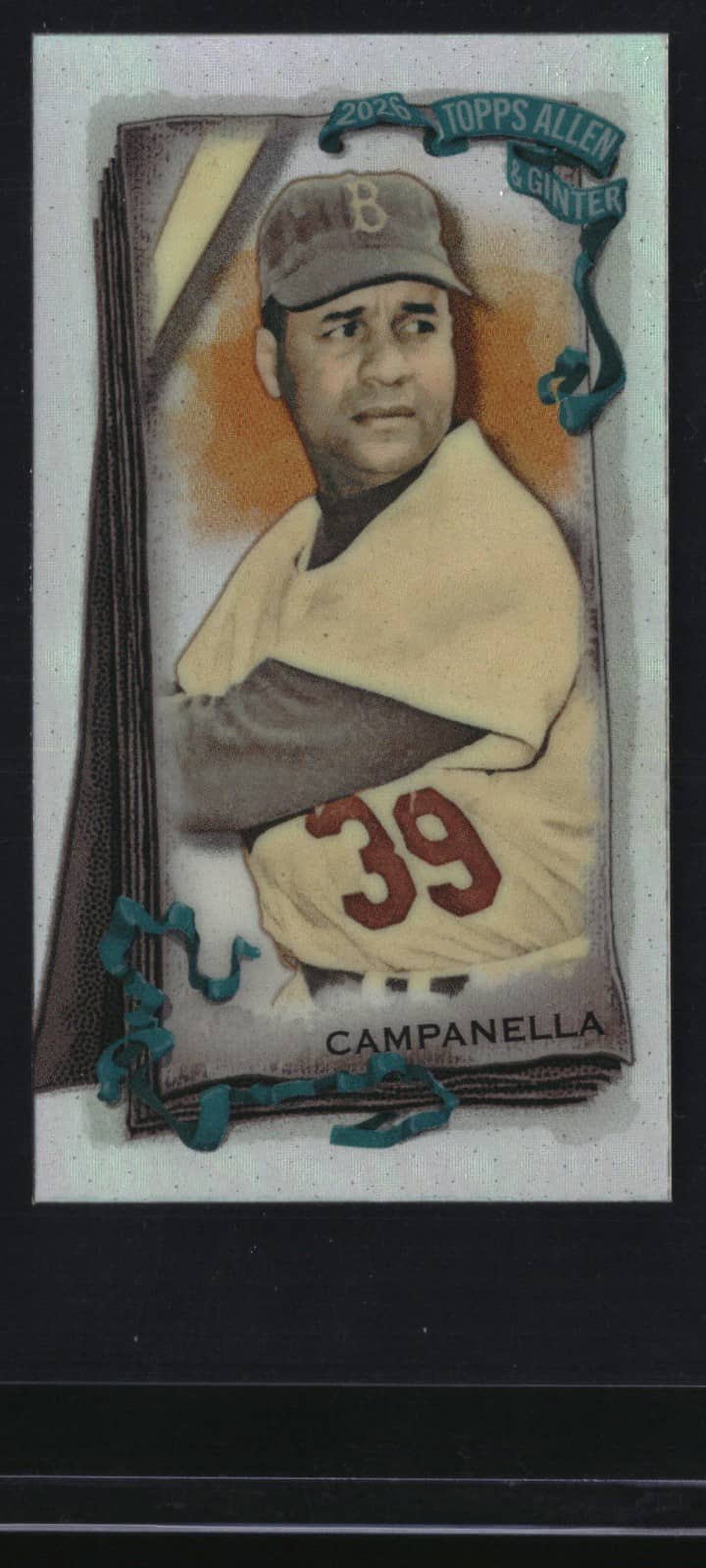 Roy Campanella 2026 Topps Allen & Ginter #145 Mini Chrome Dodgers Baseball Card, photo 1